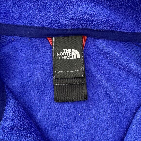 North Face Fleece Pullover Jacket Womens Medium Blue 1/4 Zip Activewear Outdoor - Picture 5 of 9